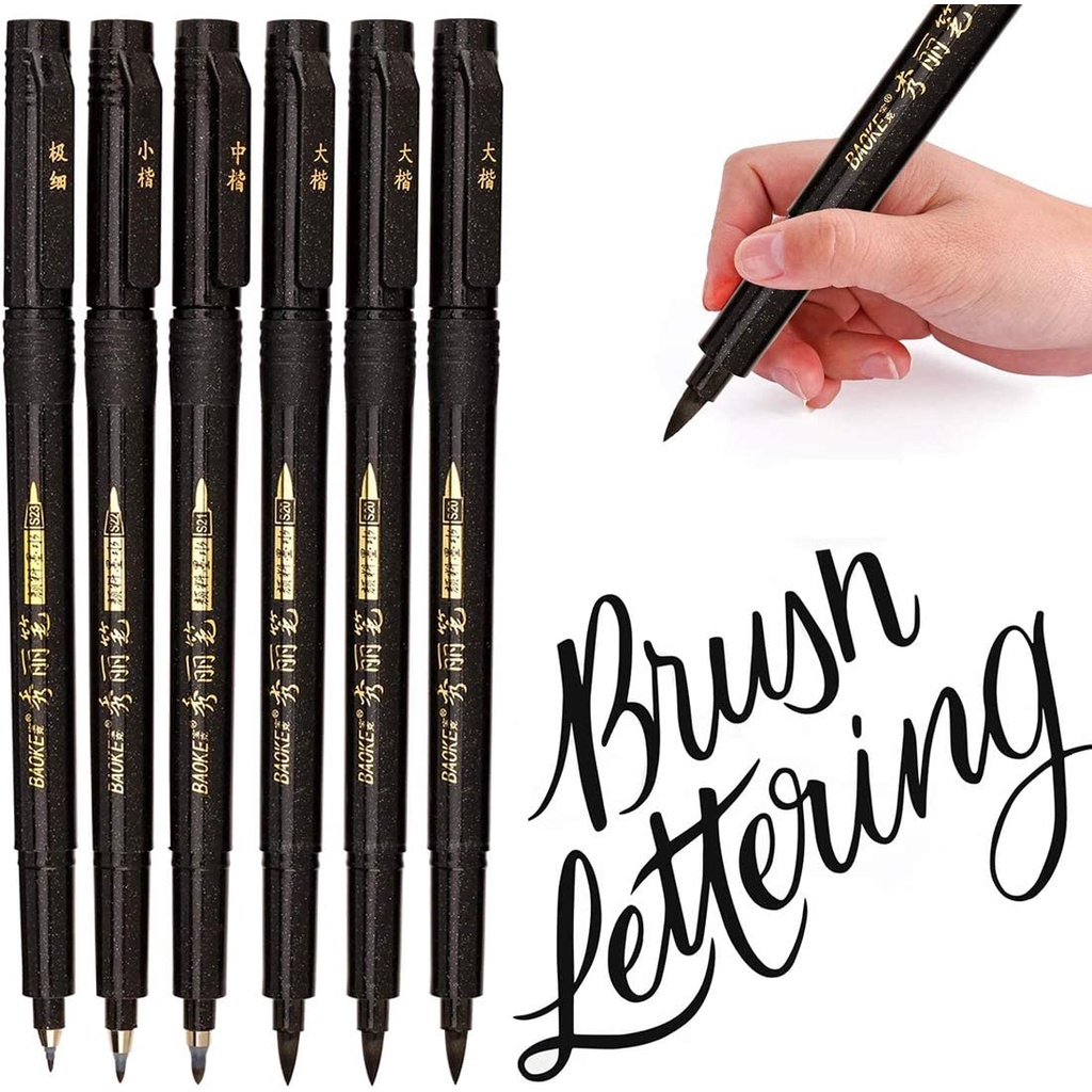 Hand Lettering Pens Calligraphy Pens Brush Markers Pen Soft and Hard ...