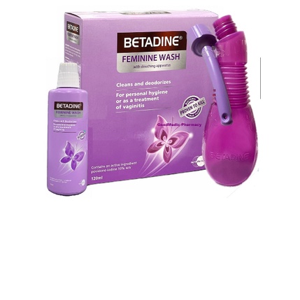 Betadine Feminine Wash with Douching Apparatus - 120ml [EXP 05/2025 ...