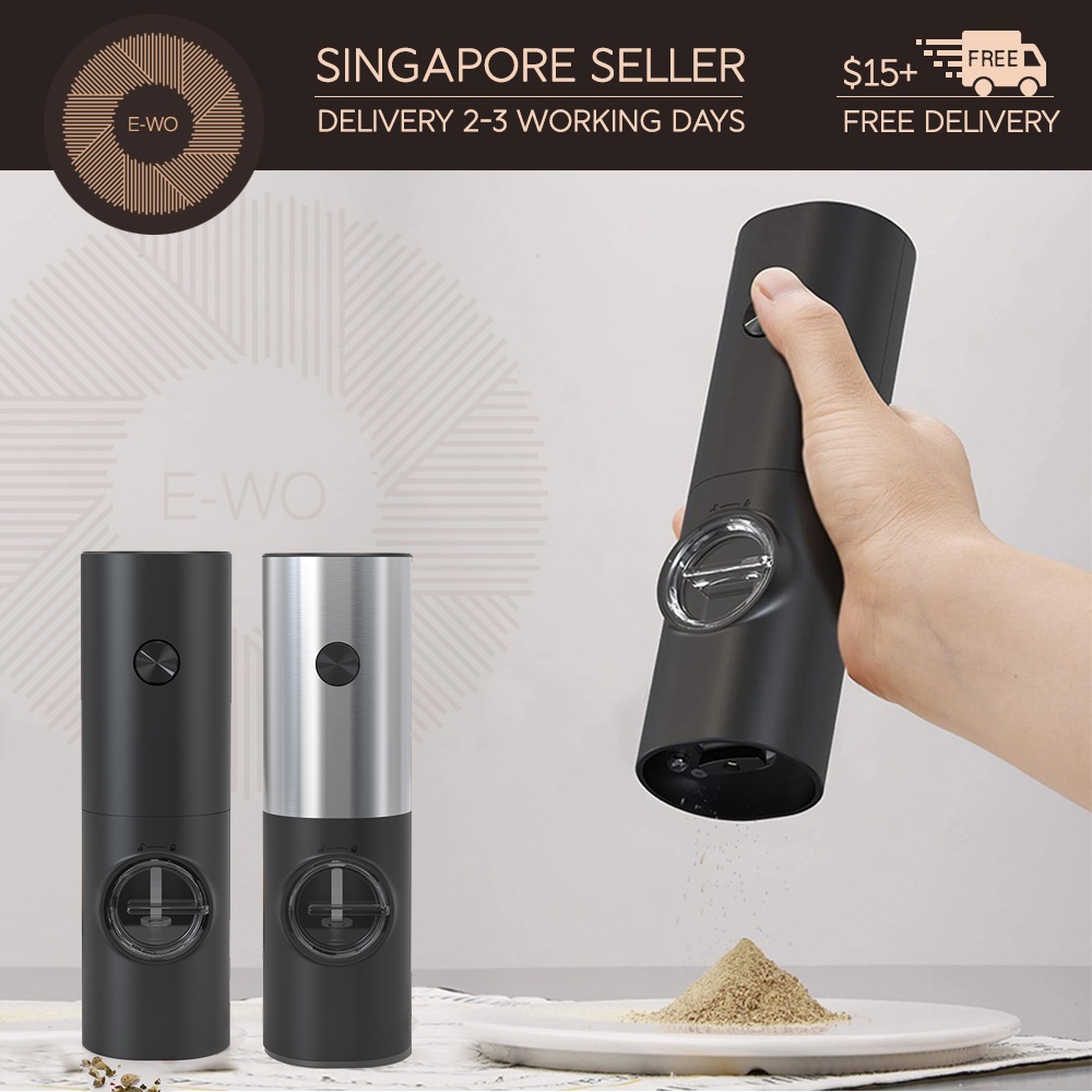 Electric Pepper and Salt Grinder. Pepper Mill with adjustable ...