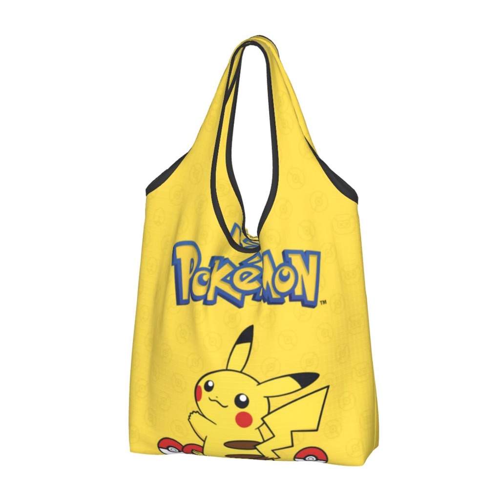 Pokemon Pikachu Shopping Bags Reusable Grocery Tote Bags XLarge 50LBS