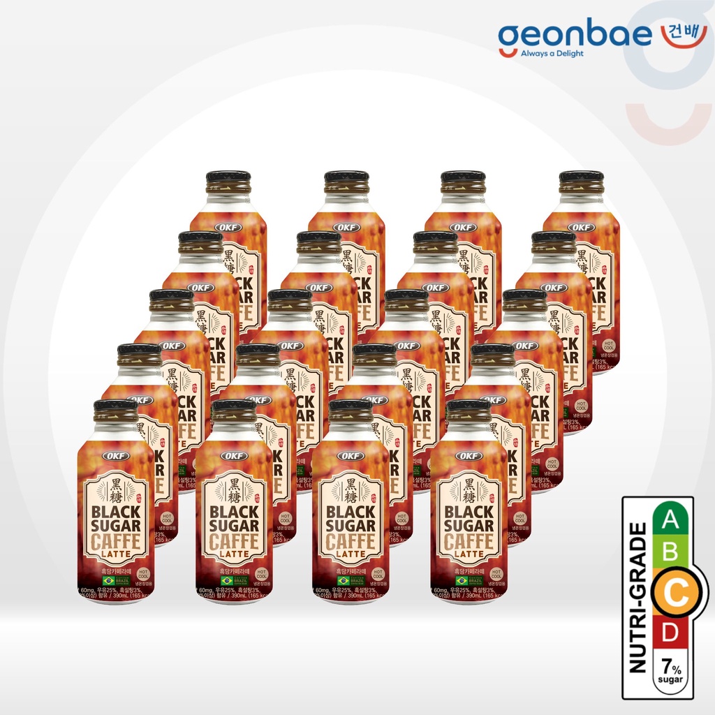 OKF Black Sugar Latte [Exp: 22 Aug 2024]/ Milk Tea 390ml x 20 Bottles
