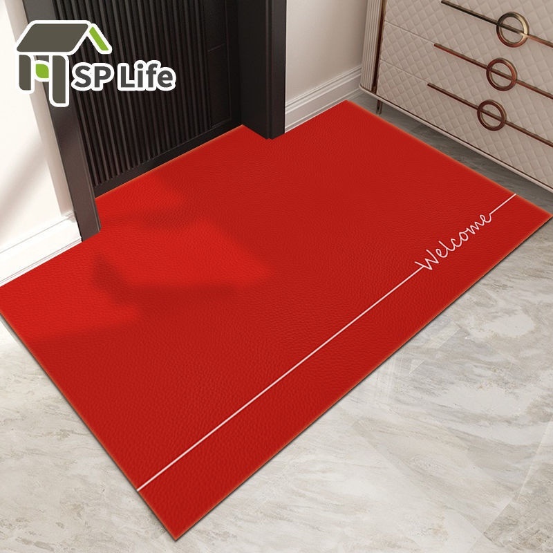 [SP Life]Red Plain Pvc Door Mat Anti Slip Carpet Entrance Gate Welcome ...