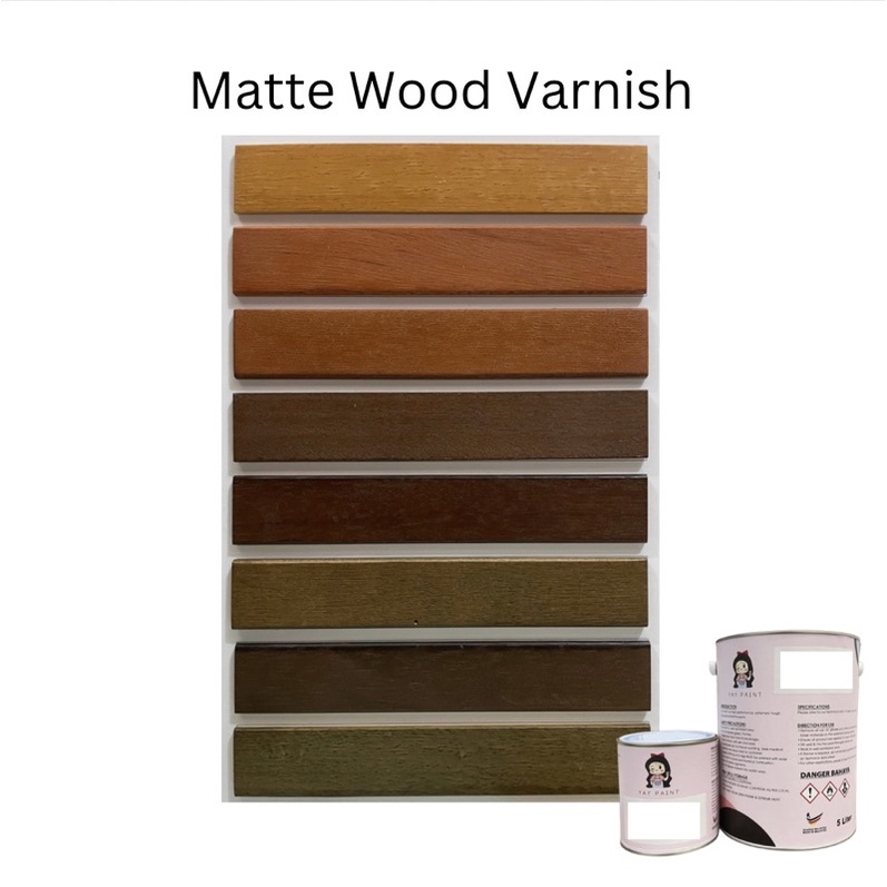 1L // 5L YAY MATTE WOOD VARNISH, Varnish Kayu Varnish Matt | Shopee ...