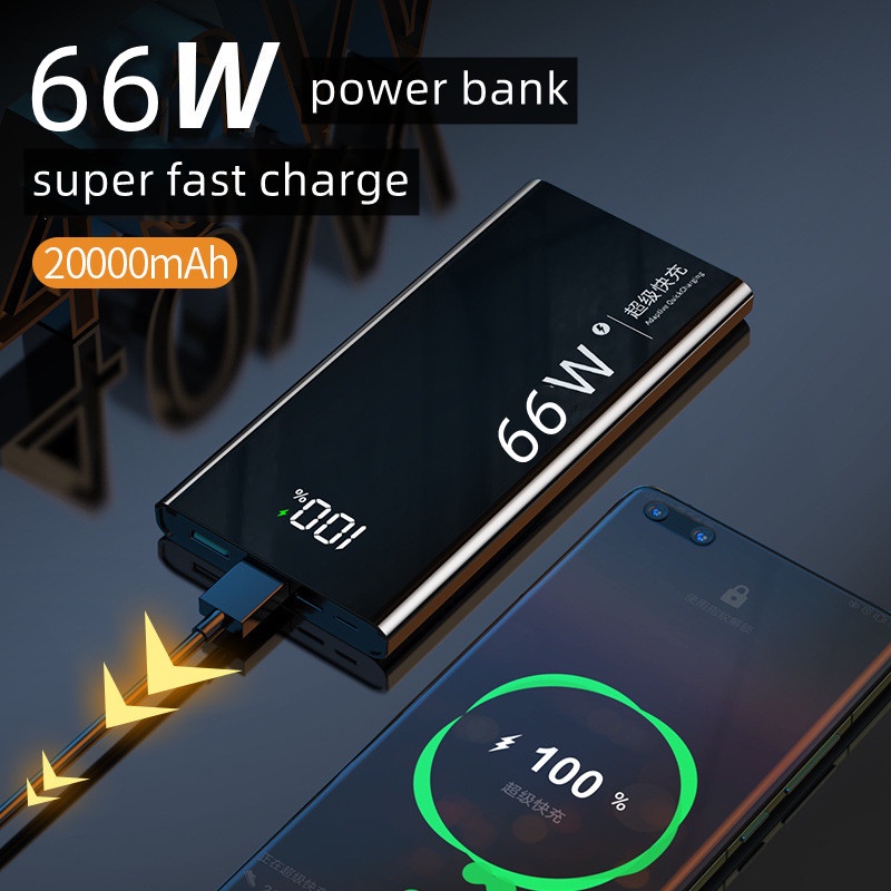 【true capacity]power bank 66w 20000mah 5A PD66W two-way super fast ...