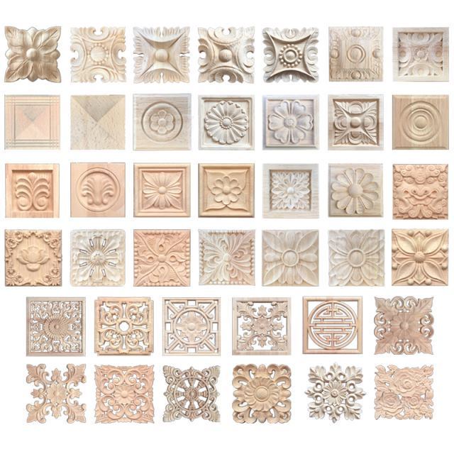 Decals Square Solid Wood Laminate Furniture Stickers Laminate Embossed Solid Wood Decals