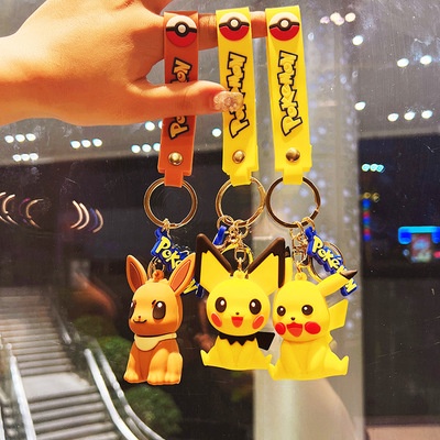 (SG Stock) Pokemon PVC Keychain Pikachu Charmander Jigglypuff Eevee ...