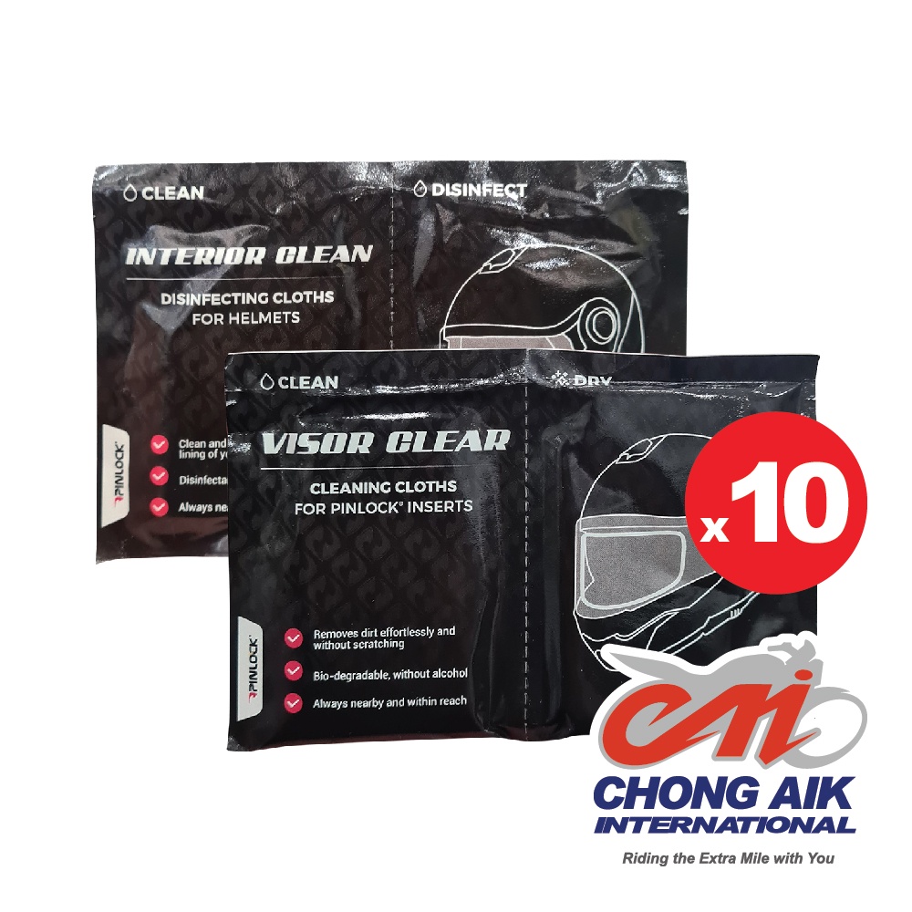 [x10 BUNDLE] PINLOCK Care Visor Clear / Interior Clean (Disposable) Shopee Singapore