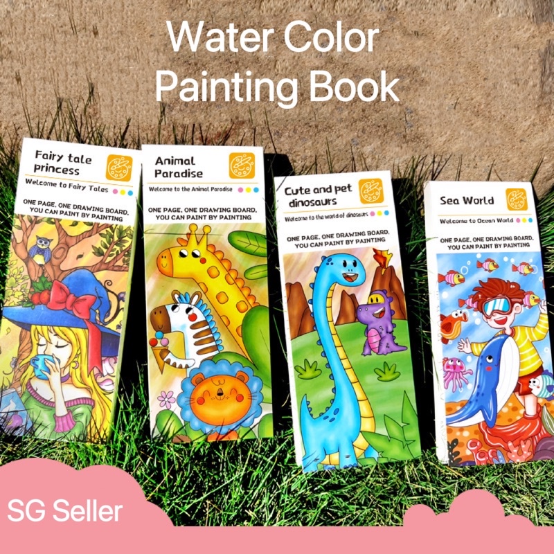 SG Seller Pocket Water Color Painting Book 20 Picture Creative Paint