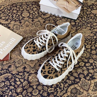 White shoes with hot sale leopard print