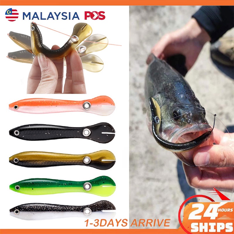 5pcs Soft Plastic Bionic Loach Bait Fishing Hinomiya Lure Paddle Tail
