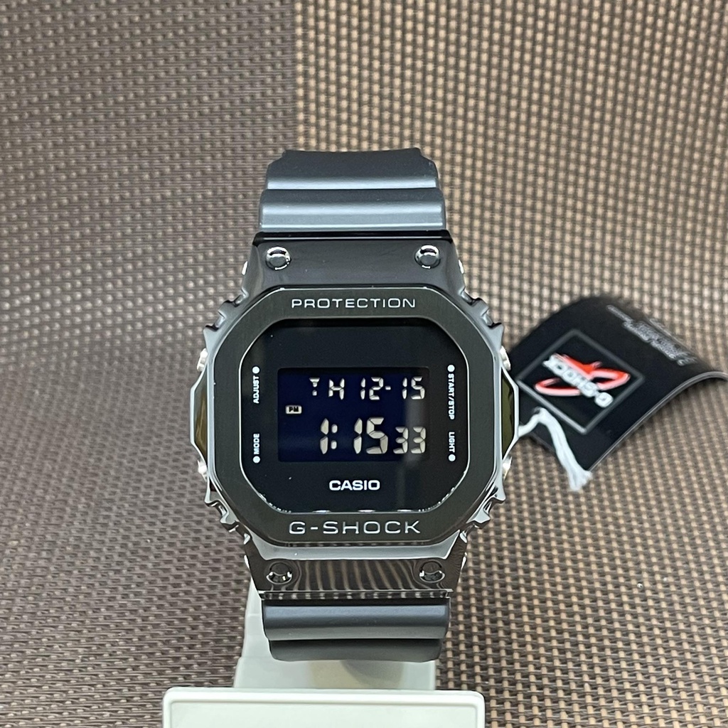 Lunetta Originale Casio In Acciaio Nero Per GM-5600B E G-Shock DW-5600, Nuova Senza Confezione
