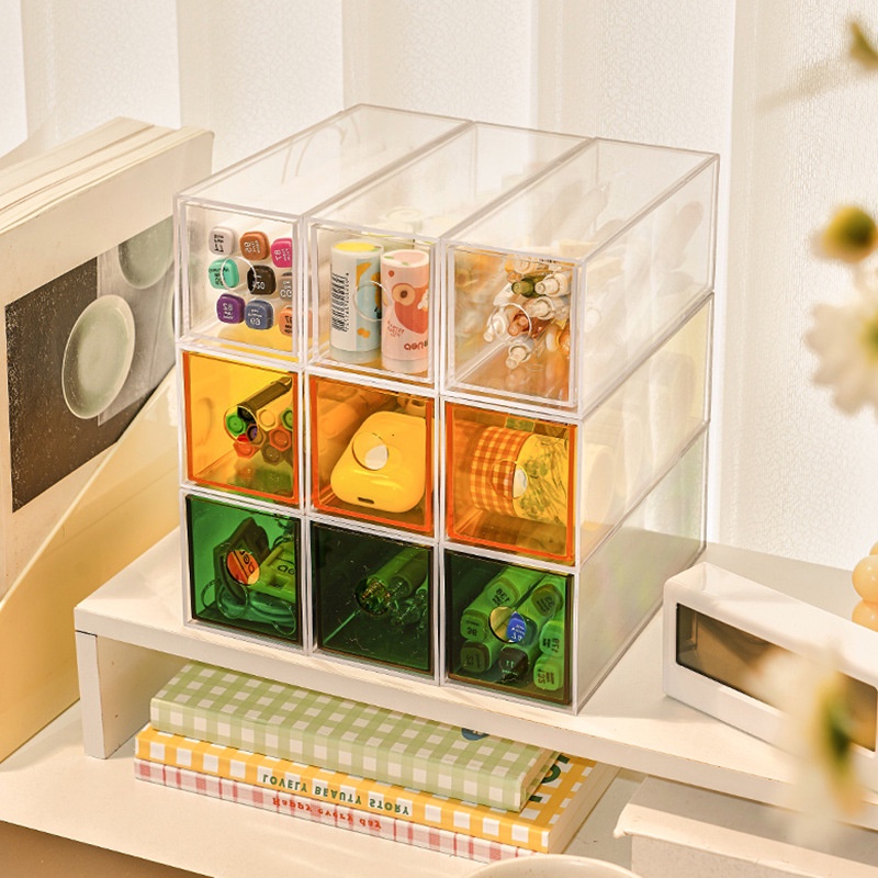 [3pcs/4pcs/9pcs] Desktop Organizer / Desktop drawer storage box ...