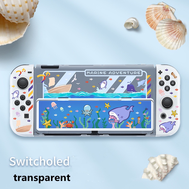 GeekShare Nintendo Switch OLED Case Shark Party Hard Shell