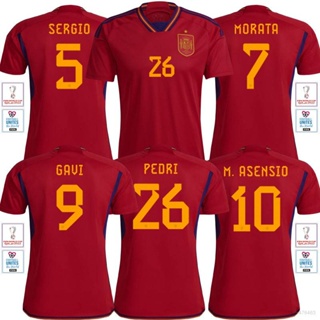 16 REDRI Spain Red 2022 Qatar World Cup Home Soccer Jersey