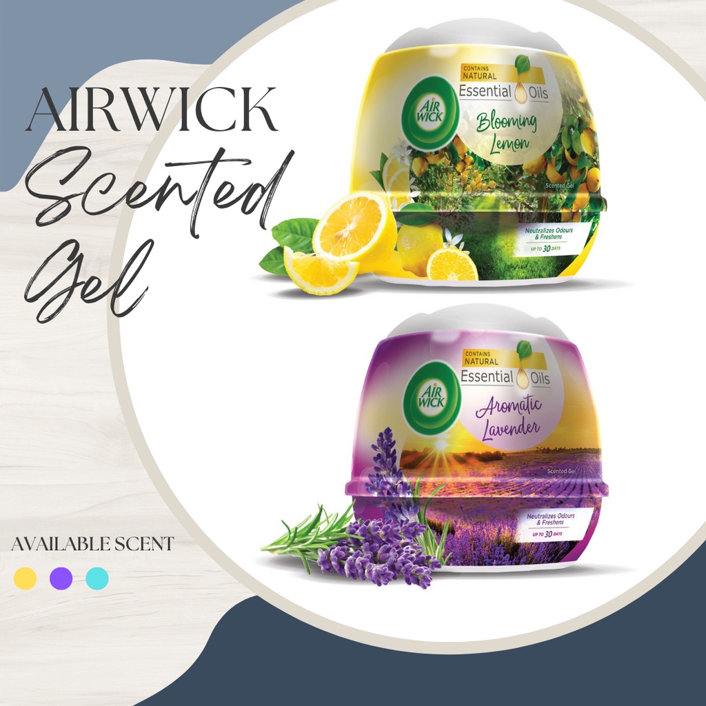 Air Wick Scented Gel with Natural Oil Aromatic Lavender and Blooming