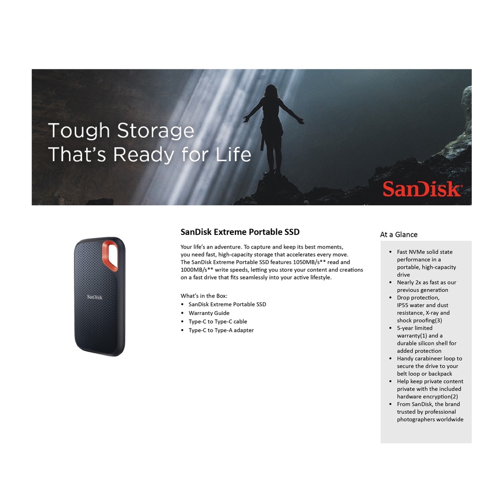 SanDisk® Extreme Portable SSD E61 [1TB/2TB/4TB] | Shopee Singapore
