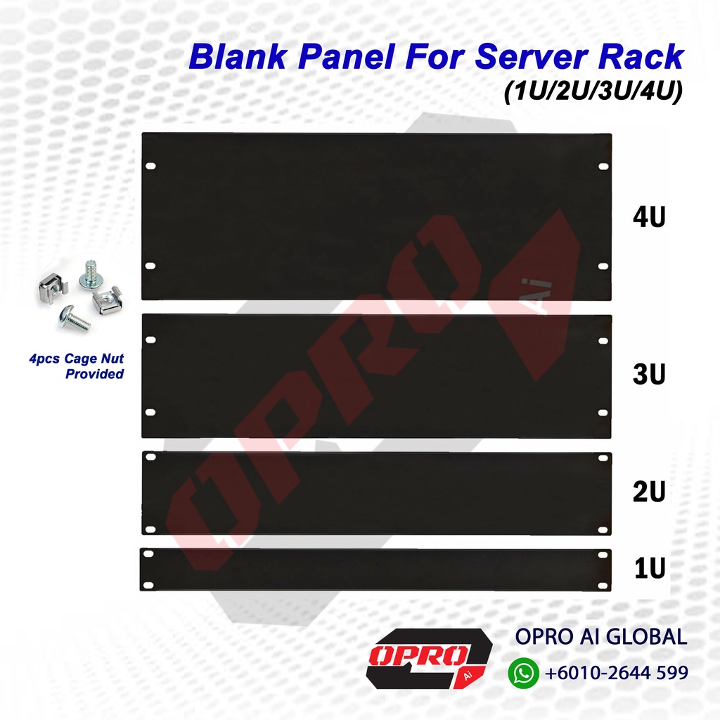 PRIMESTAR 19'' Inch Server Rack Blank Panel 1U, 2U, 3U, 4U | Shopee ...