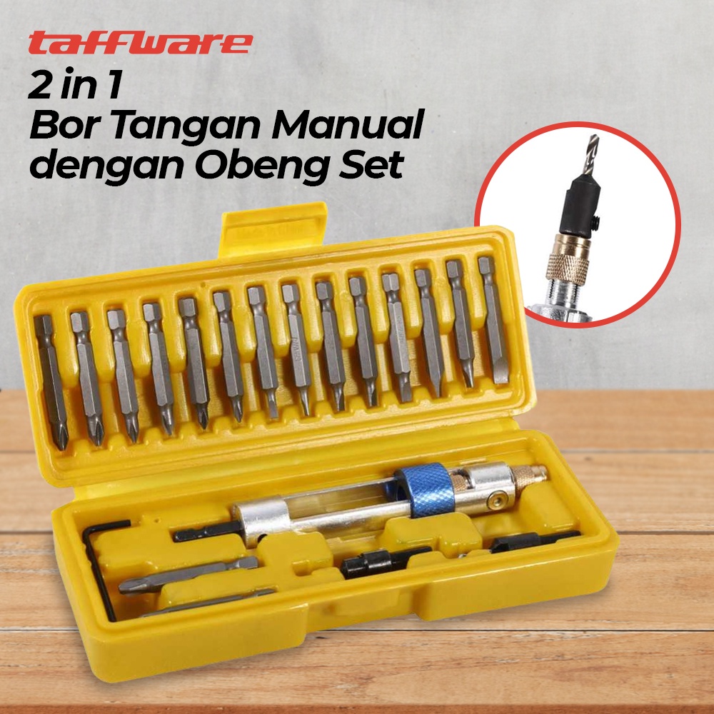 2 in 1 Hand Drill - manual Hand Drill With Screwdriver set ...