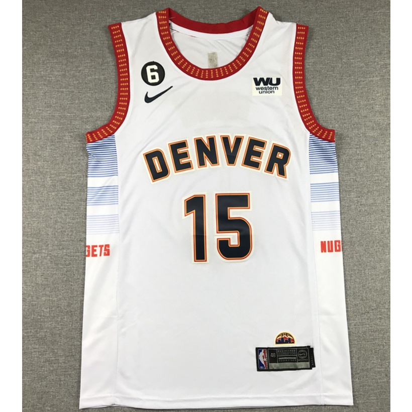 2023 Season New Men Denver Nuggets 15 Nikola Jokic Embroidery Basketball Jerseys Jersey City