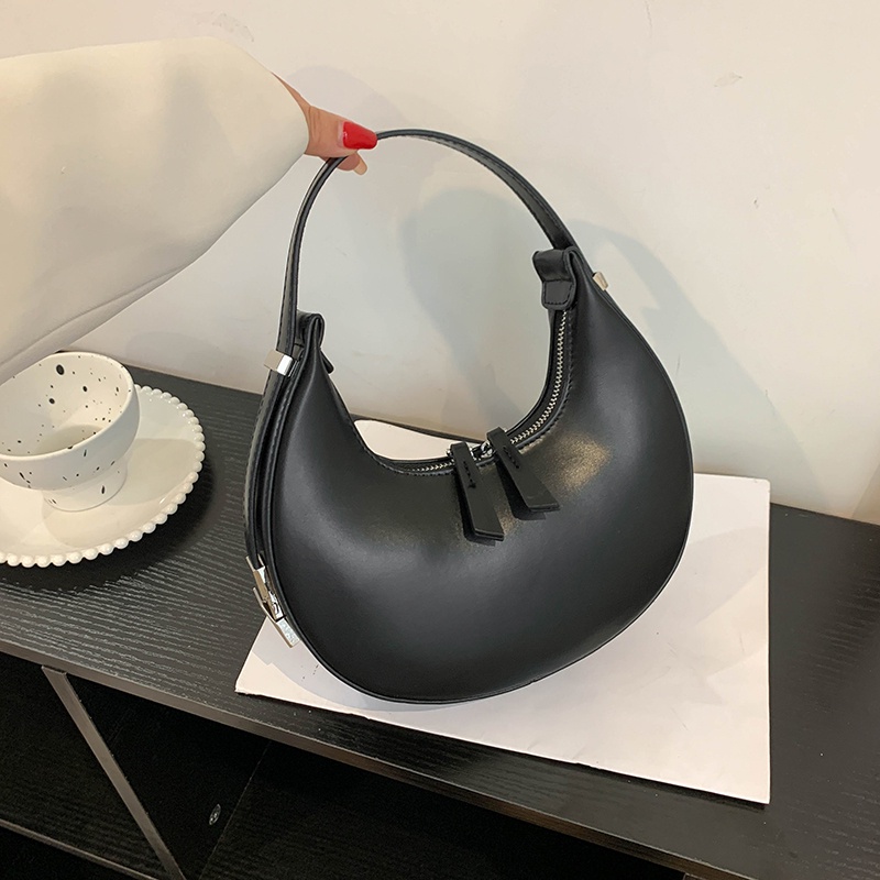 [Silk Road] 24H Delivery 2022 New Style Underarm Bag Korean Version Unique Crescent Simple Fashion Handbag Hot-Selling Messenger Casual Dumpling Half Month Female