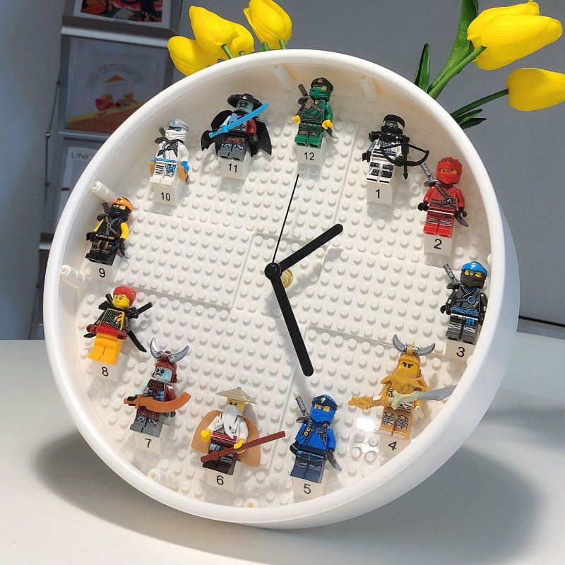 Building Block Wall Clock Lego⭐Multi Category⭐Building Doll Round  Compatible With Lego Assembled Toy Boy Room Decoration Gift