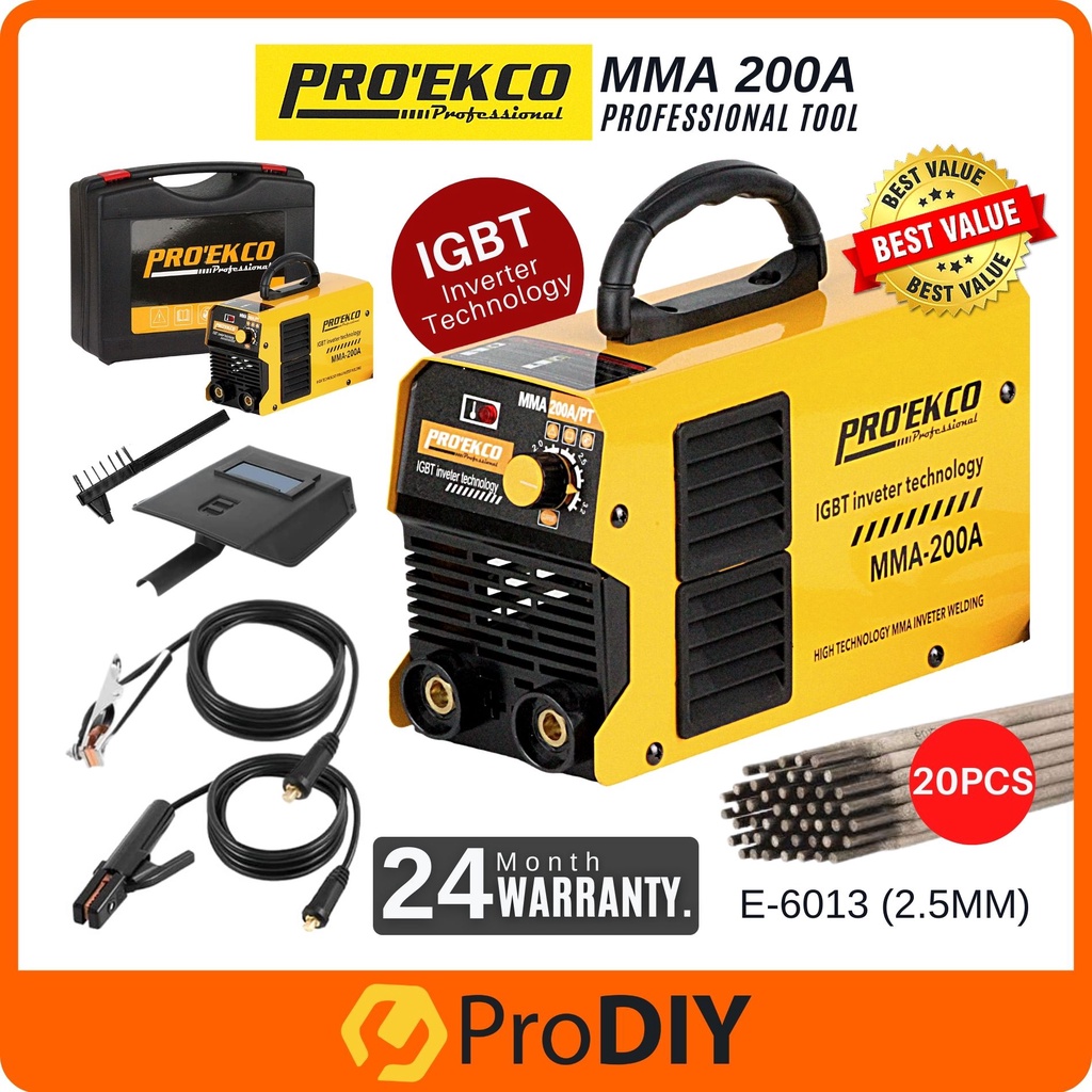 PRO' EKCO MMA-200A/PT IGBT Inverter Welding Machine 20-200A with ...
