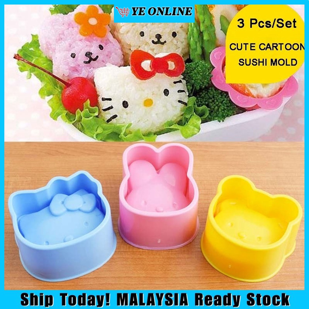 DIY Cute Cartoon Sushi Rice Mold Cutter Bento Maker Sandwich ...