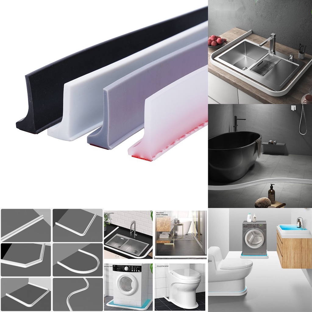 PNL Silicone Bathroom Water Stopper shower retaining strip L shape