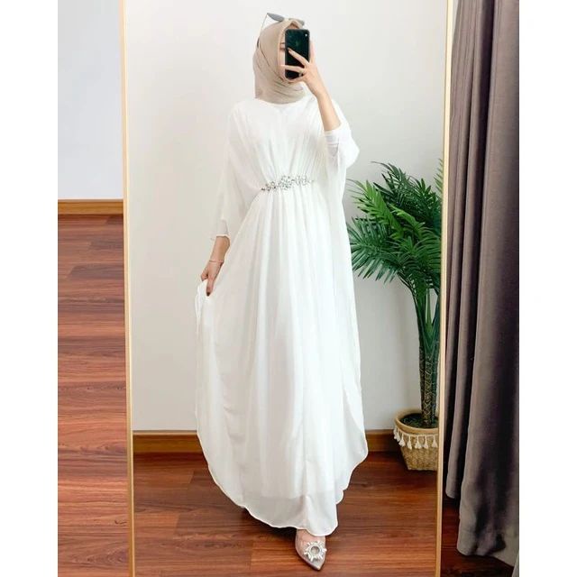 PUTIH HITAM Kaftan Women Newest White Black Milo Sogan Kaptan Long ...