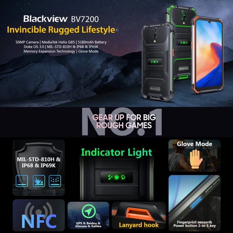 Blackview Bv7200 Rugged Phone Dual Sim 6gb128gb Global Version Shopee Singapore 2827