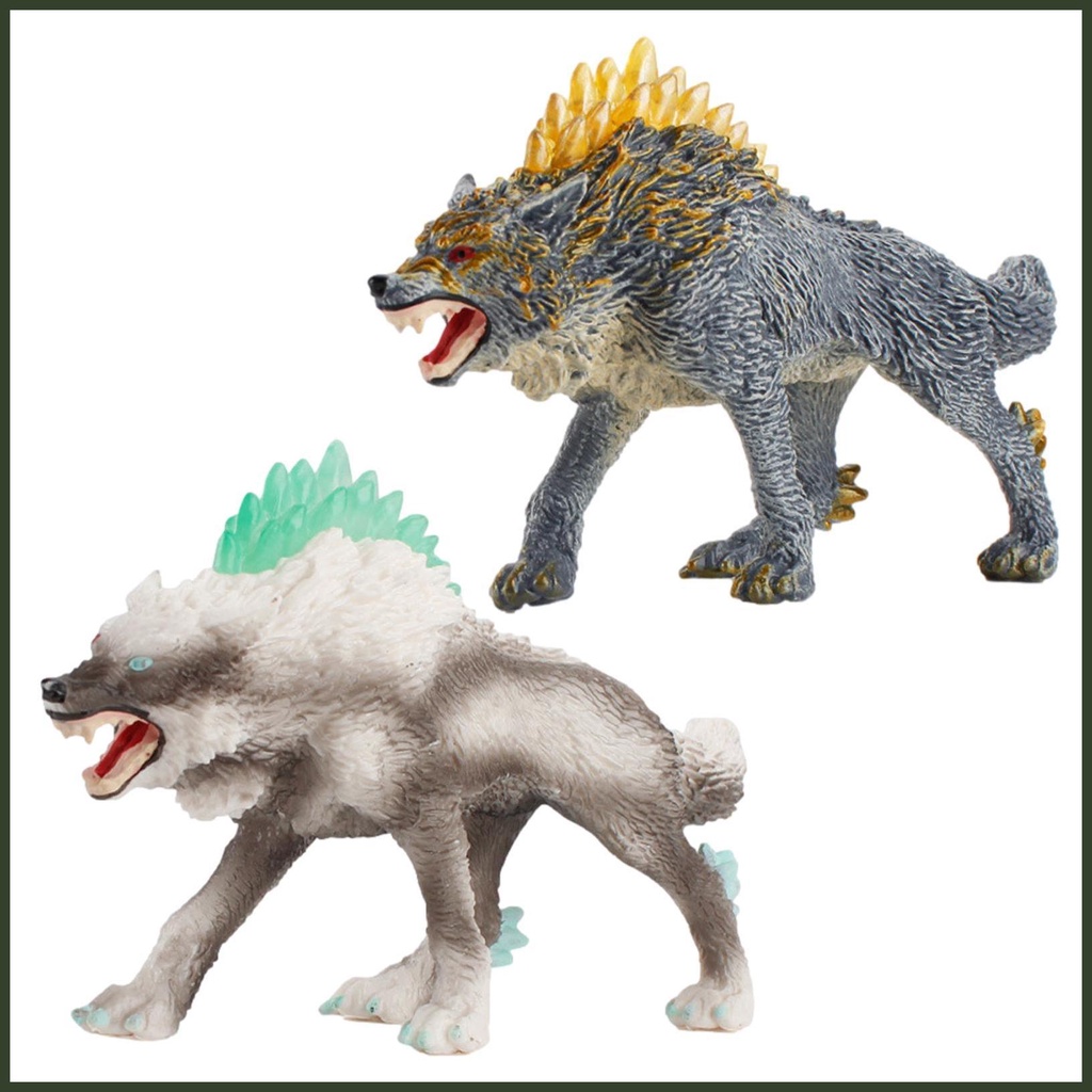 Shadow Wolf Model Solid Realistic Animal Figures Animal Toys Realistic ...