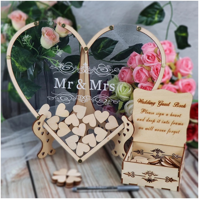 Wedding solemnization Transparent Signature guest book Decoration