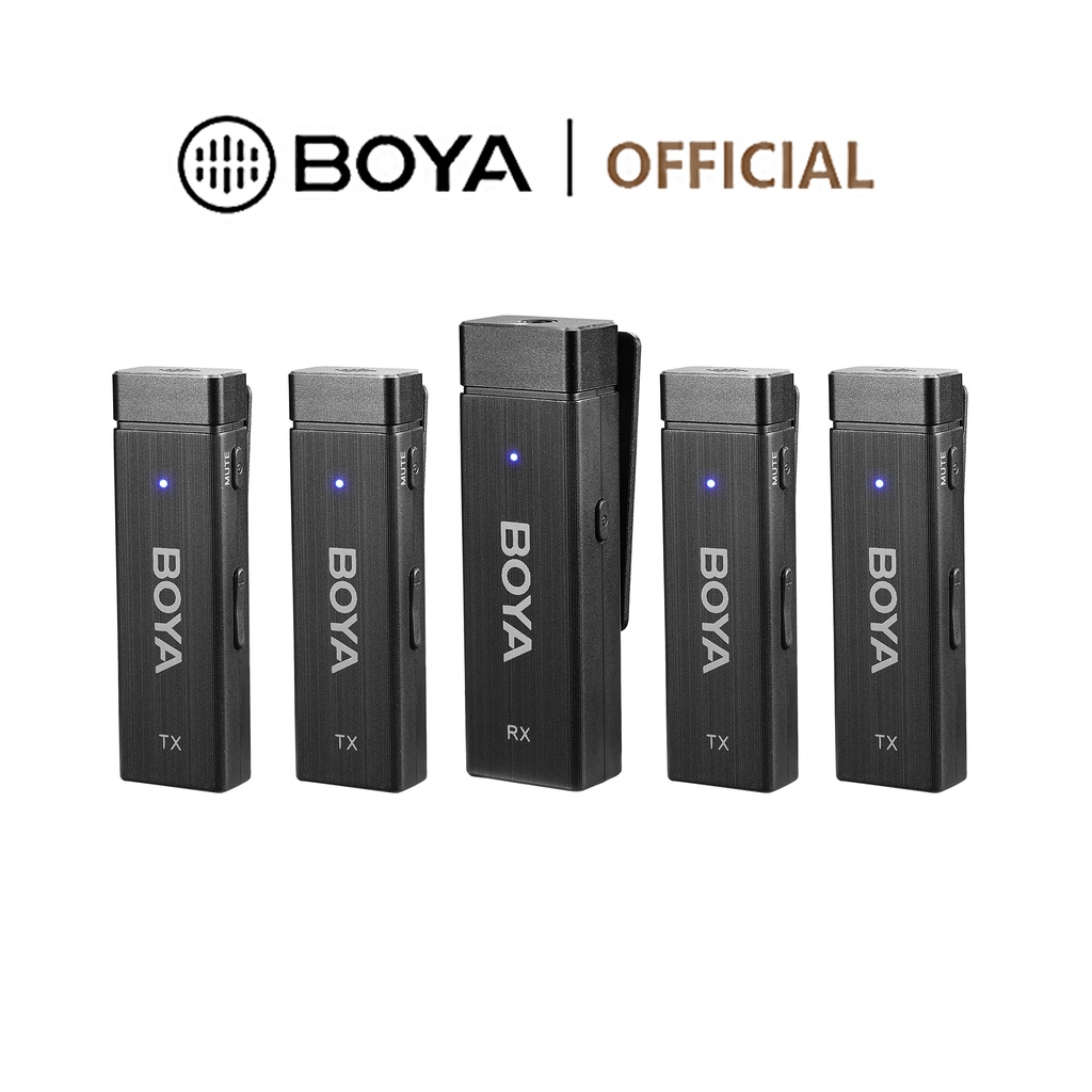 BOYA BYW4 Wireless Lavalier Microphones for Cameras Camcorder DSLR