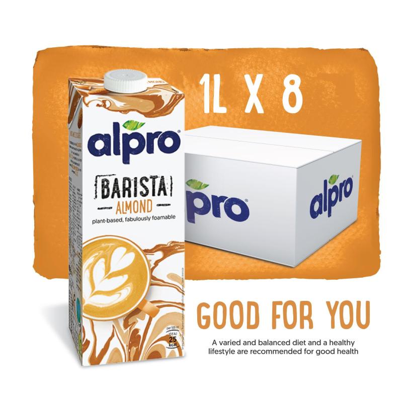 Alpro Barista Almond Milk Case (1L x 8 packs) Shopee Singapore