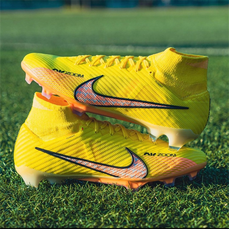 2022 World Cup Football Shoes Mercurial Football Shoes 14 Superfly 8 Mbappe  Charge Elite Km Fg Outdoor Football Shoes Men's Boots Unisex Soccer Clears 