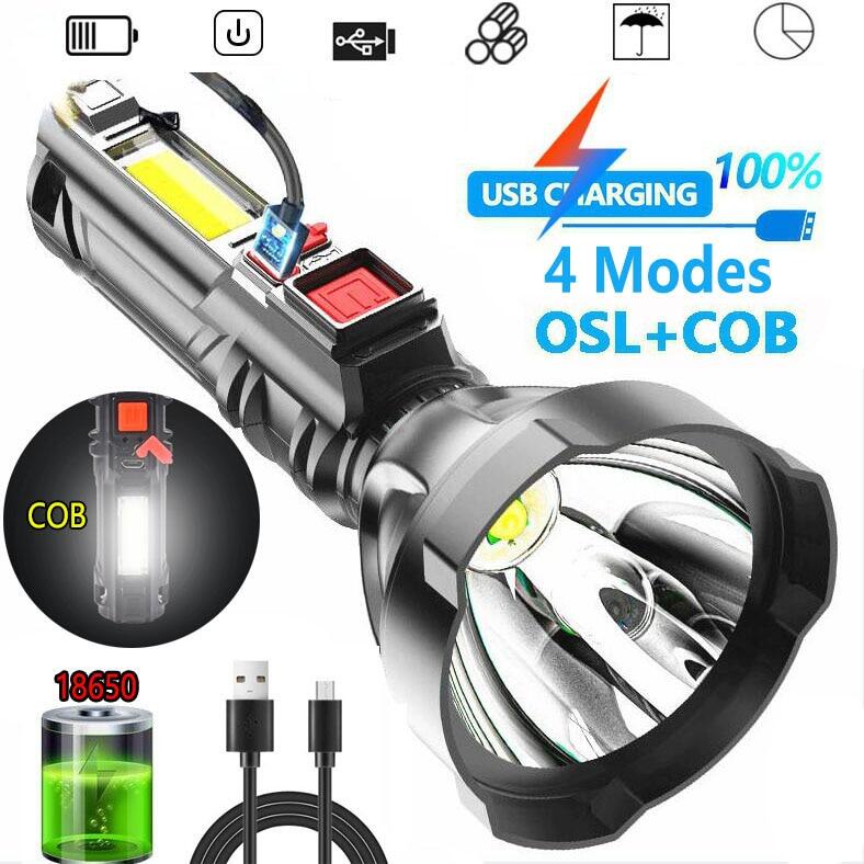 Mini torchlight ultra bright flashlight rechargeable LED torch light ...