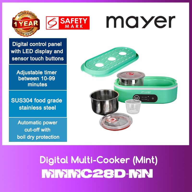 Mayer MMMC28DMN Digital MultiCooker (Mint) WITH 1 YEAR WARRANTY