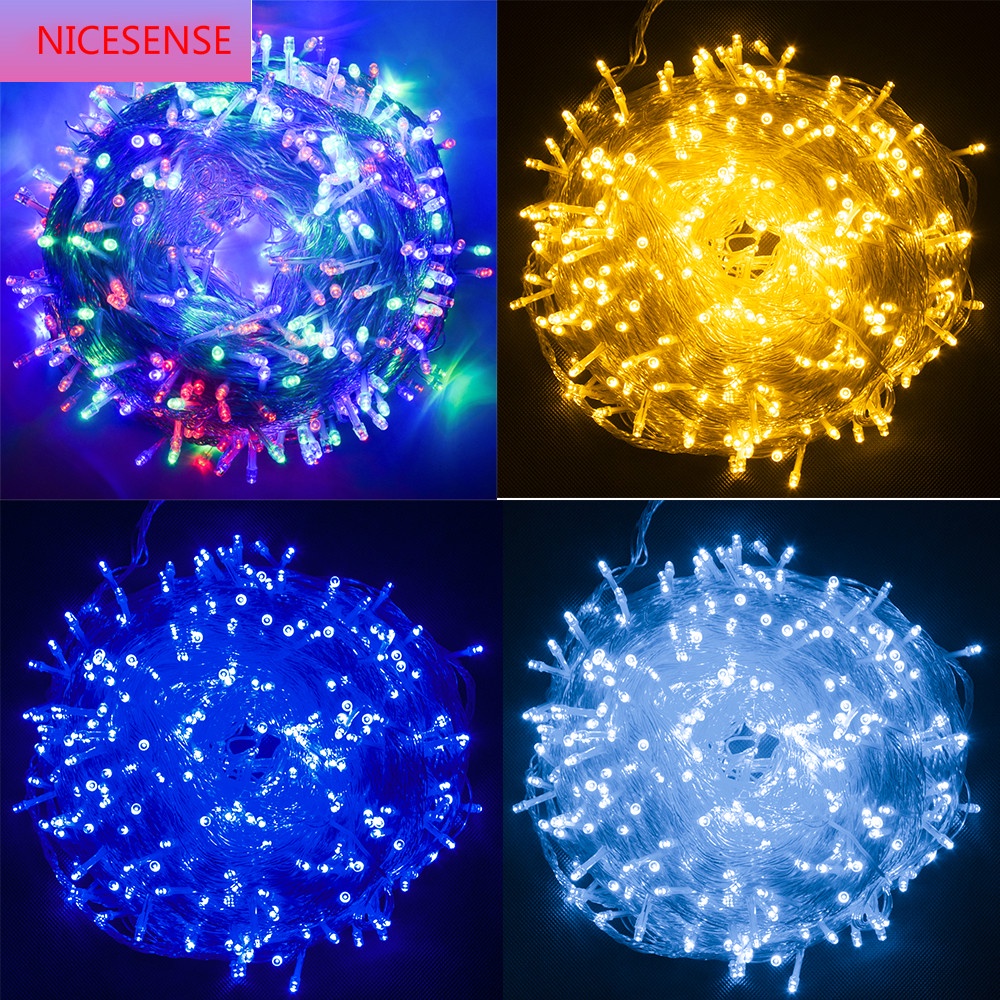 Chritmas Lights 100M 10M 5M Xmas Outdoor LED String Lights Plug Fairy ...