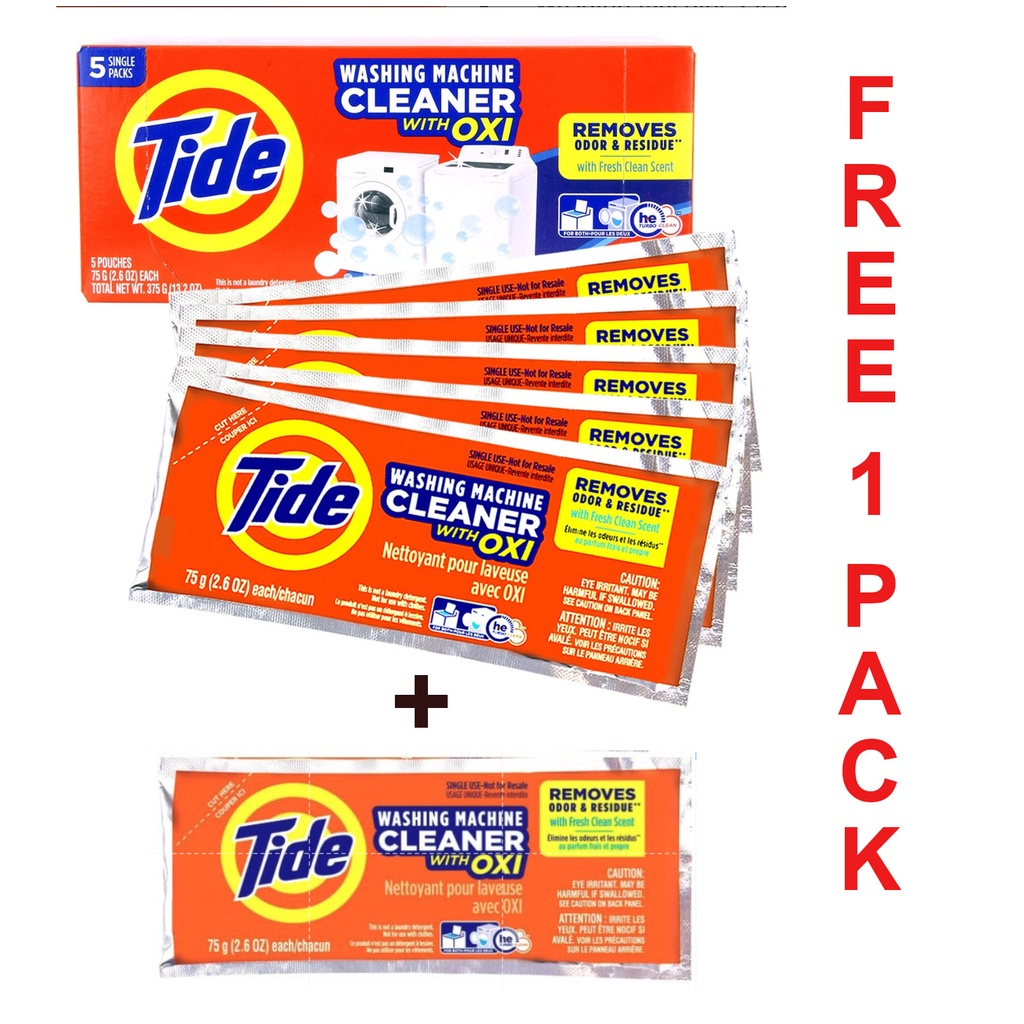[SG Stock] TIDE with OXI (2/6pcs) Washing Machine Cleaner for Front