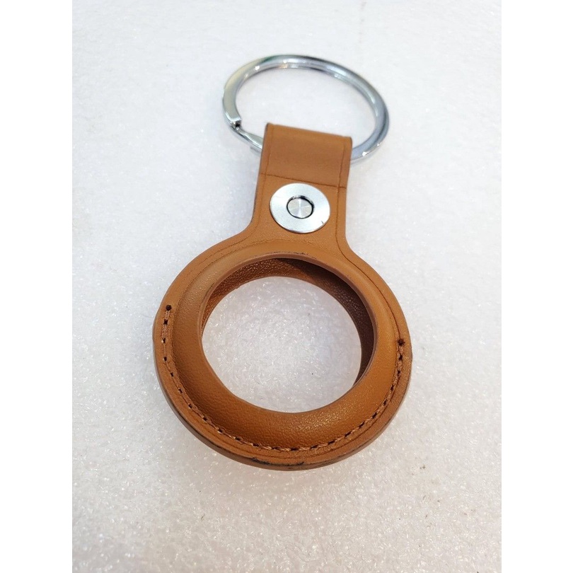 AirTag Brown Leather Key Ring Case Shopee Singapore
