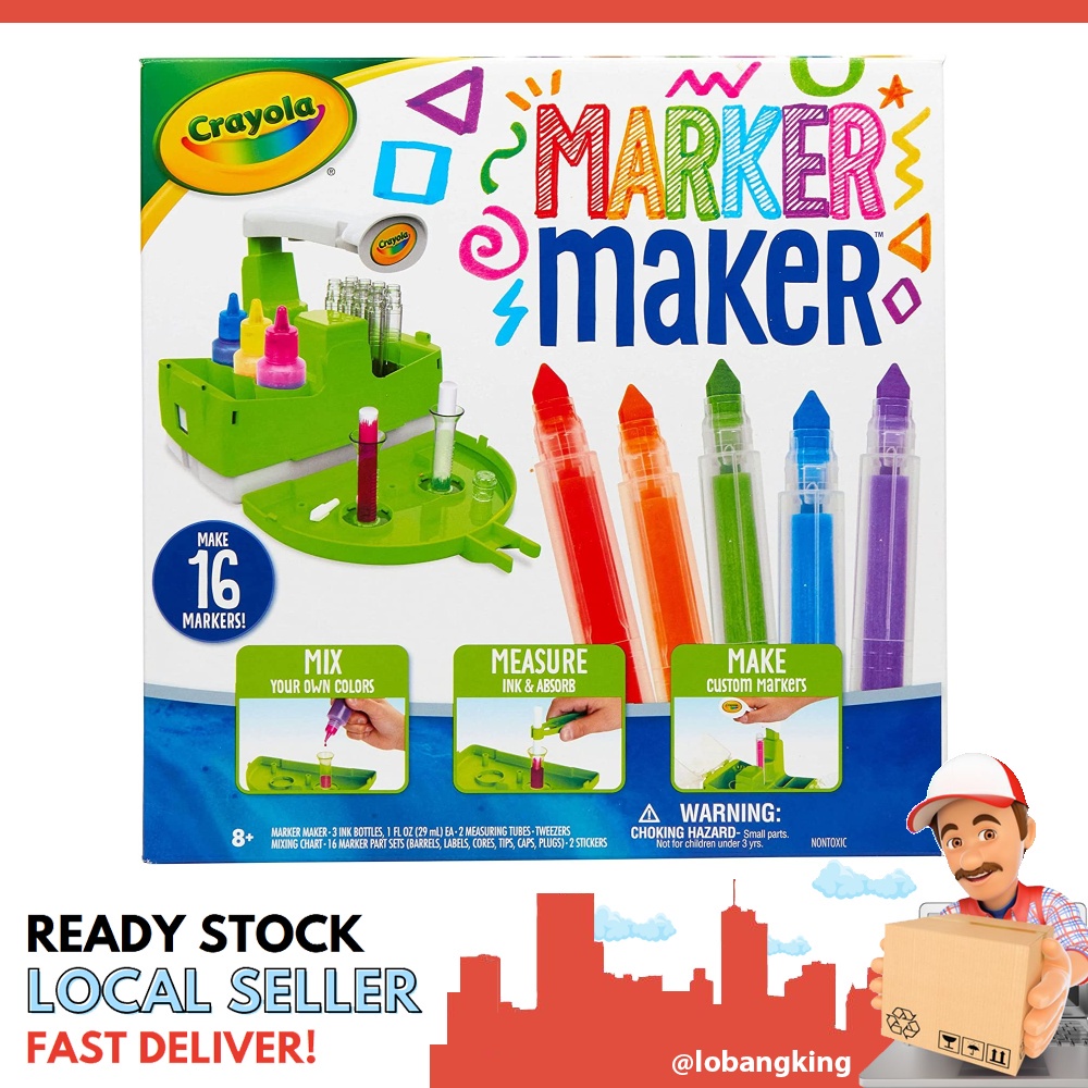 Crayola Mini Marker Sprayer, Marker Airbrush Kit, Gift for Kids, 7, 8, 9,  10