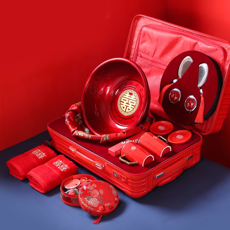 Wedding Luggage Bridal Suitcase Bridal HighEnd Red Suitcase with