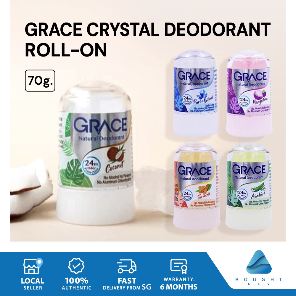 Grace Crystal Deodorant Roll On Antiperspirant Body Smell Protect Long