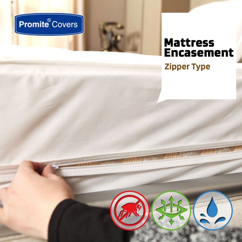 Promite Waterproof Anti Dust Mite Mattress Protector Cover Single Queen