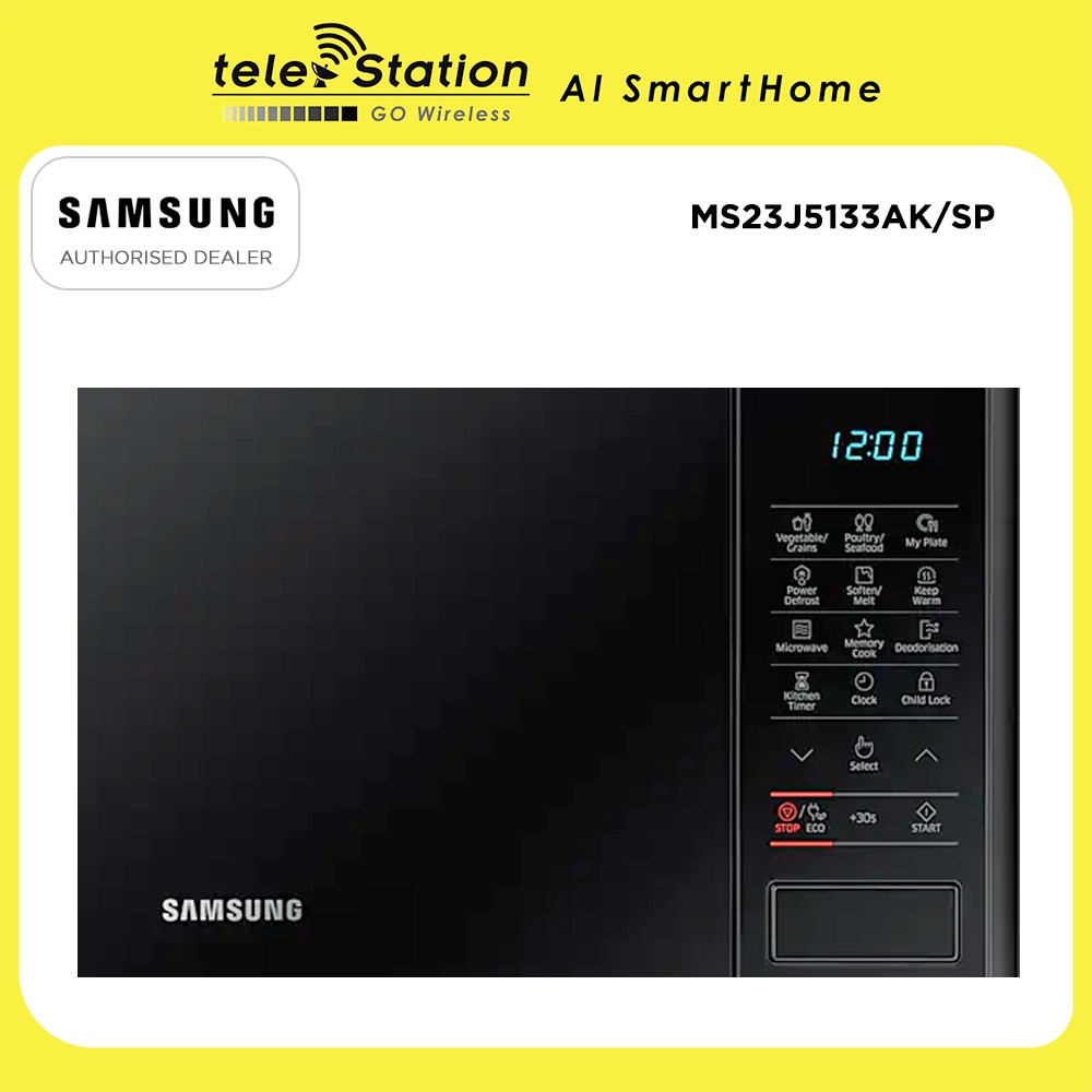 SAMSUNG MS23J5133AK/SP Solo Microwave Oven 23L │ 1 Year Local Warranty ...