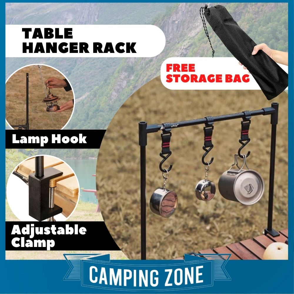 Outdoor Table Hanging Rack Light Pole Aluminum Alloy Camping Hanger ...