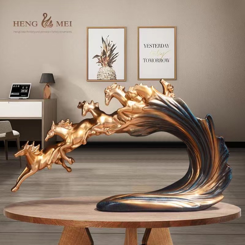 Wanma Pentium Decoration, Living Room Decoration, European Style Home Decoration, Horse Resin Crafts, High Quality Material