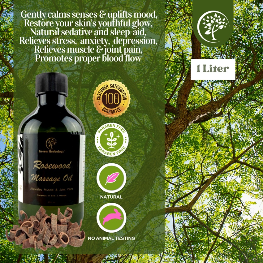 Rosewood Muscle Pain Aromatherapy Massage Oil / Bath Oil / Body Oil (Spa , Salon, Minyak Urut