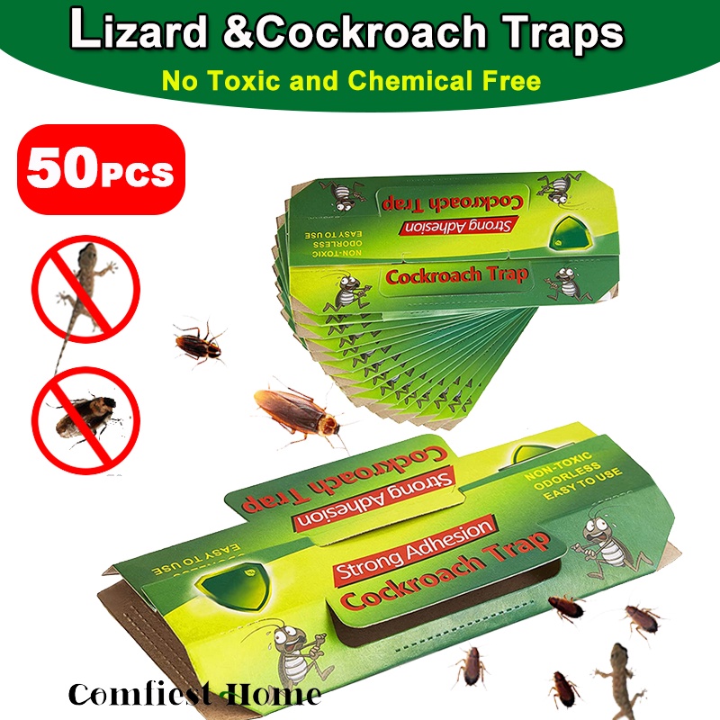 🇸🇬【sg Stock】roach Trap Lizard Traps Stickers Roach Bait Roaches 