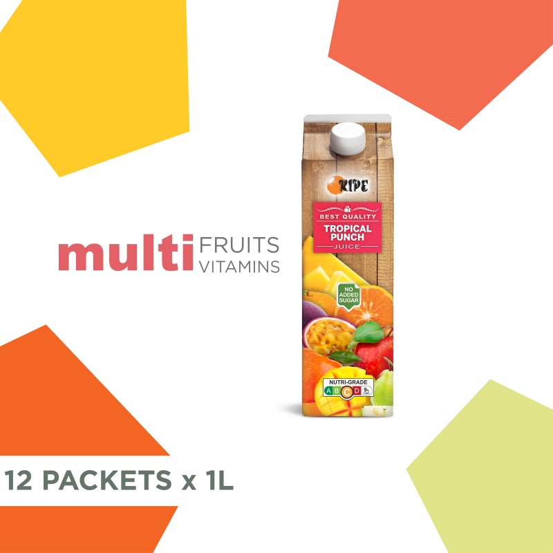 Ripe Tropical Punch 1L x 12 packets | Shopee Singapore